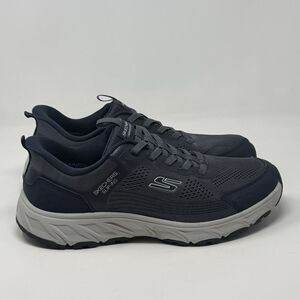 Skechers Hillcrest 2.0 Sneakers Shoes Mens 12 Blue Trail Hands Free Slip Ins